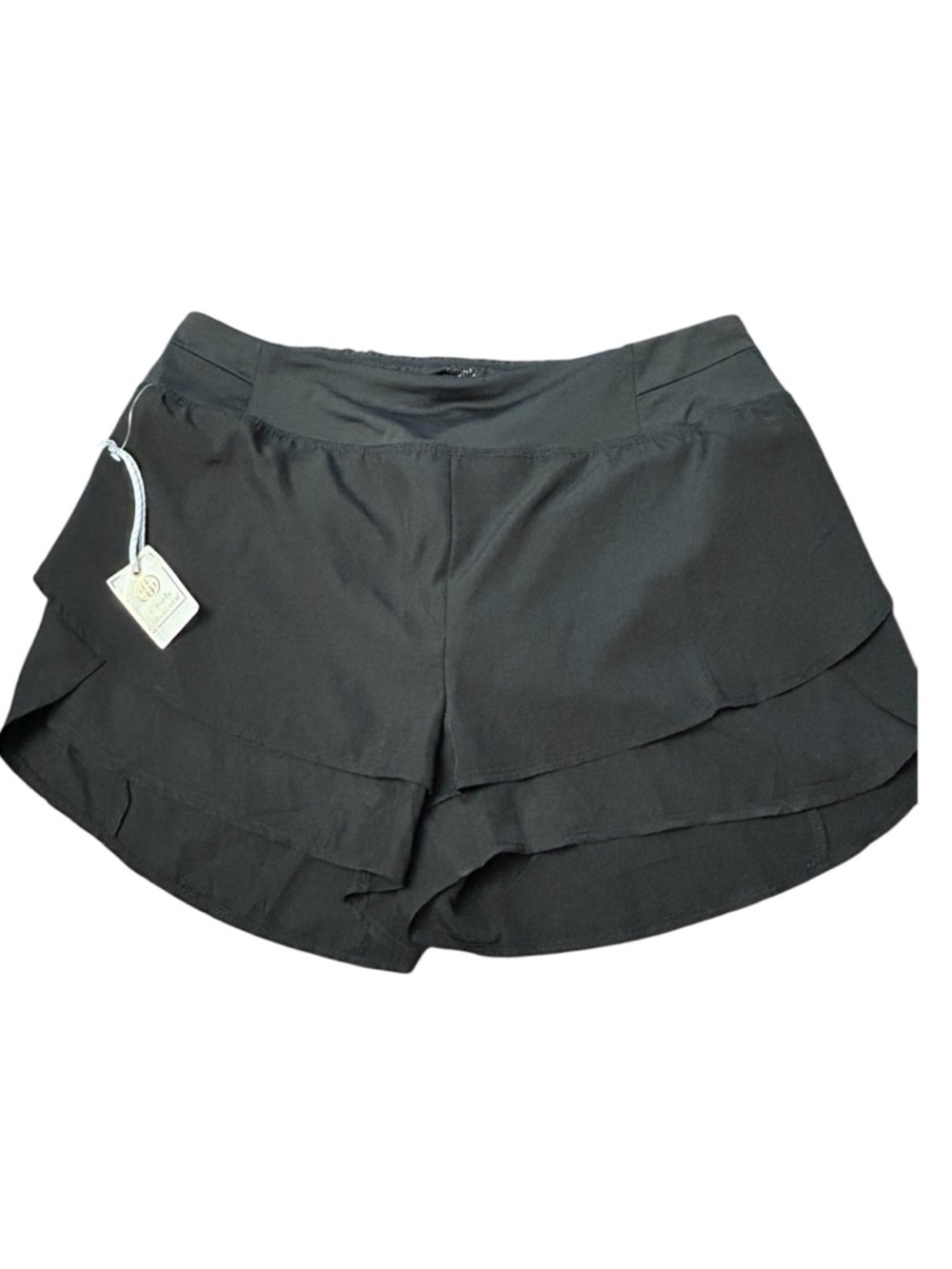 Simply Southern Women's Black Layered Ruffle Athletic Running Shorts SZ XL NWT - Picture 2 of 8